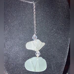 #100 handmade hanging seaglass necklace